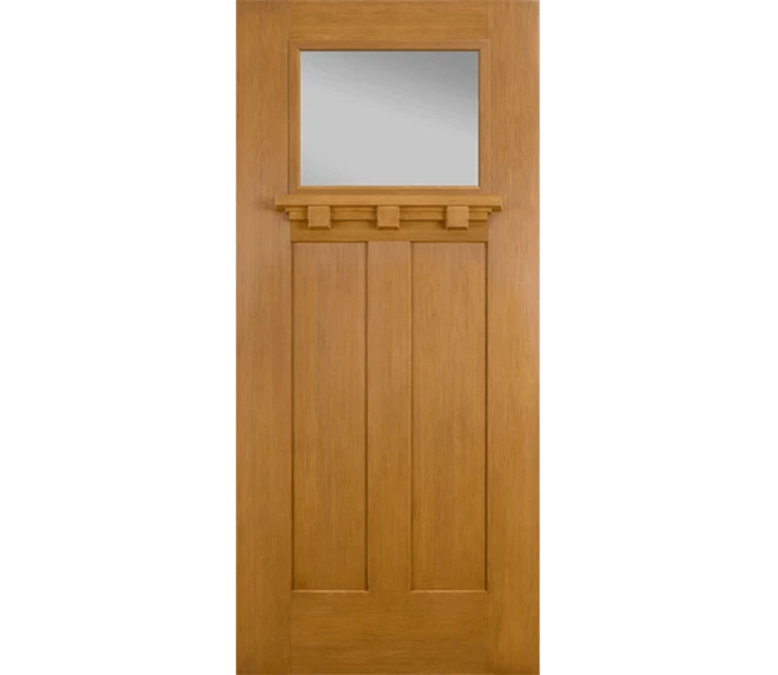 Oldsmar Craftsman Light Fiberglass Entry Door